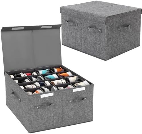 Shoe Organizer for Closet Fits 16 Pairs, Large Shoe Storage Box Bins 2 Pack by FBBABB