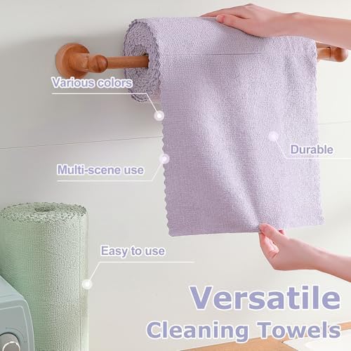 Jessy Home 80 Pack Microfiber Cleaning Cloth Roll Reusable Paper Towels 12"x12" - Image 3