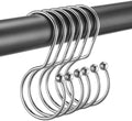 Goowin Shower Curtain Hooks, Anti-Fall S-Shaped Shower Curtain Ring, Decorative by Goowin