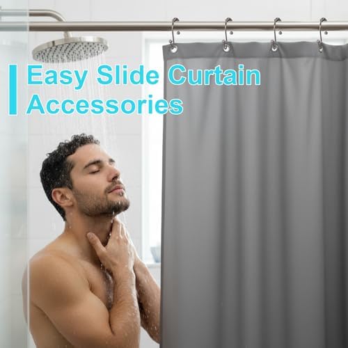 Silkfly Stainless Steel Shower Curtain Hooks, Rust Resistant Glide Hooks - Image 5