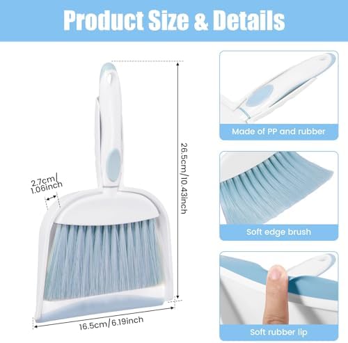 Dust pan, Mini Dustpan and Brush Set, Small Broom and Dustpan Set, Small Hand - Image 6