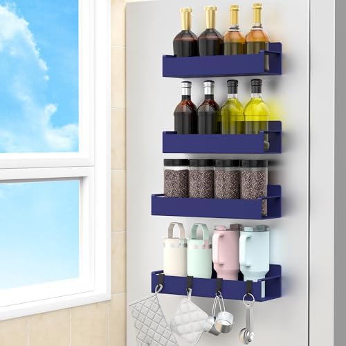 HuggieGems 4 Pack Magnetic Spice Rack Organizer by HuggieGems