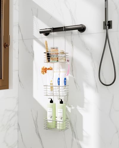 3-Tier Small Hanging Bathroom Organizer, caddy hanging, Shampoo Holder - Image 5