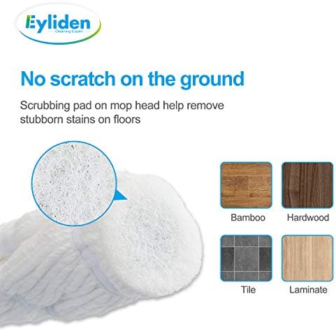Eyliden Mop with 2 Reusable Microfiber Heads, Easy Wringing Twist Mop - Image 2