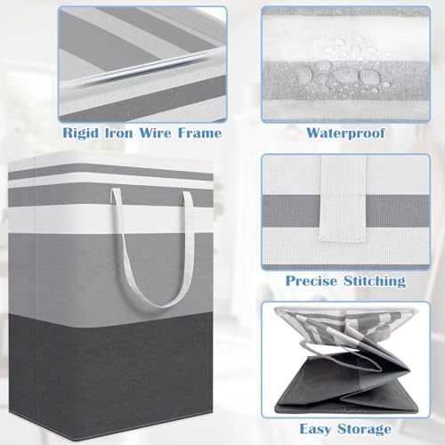 BlissTotes 3-Pack Laundry Basket, Collapsible Laundry Hamper - Image 4