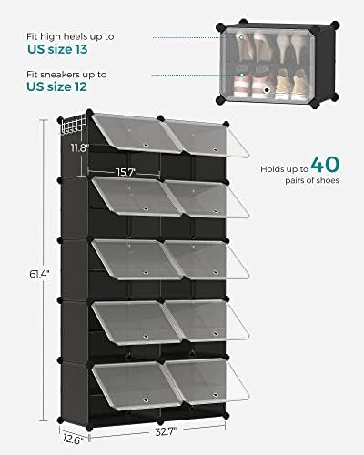 SONGMICS Shoe Rack, 10-Tier - Image 3