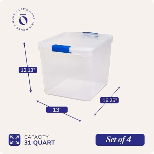 HOMZ Clear Plastic Storage Bins - Image 4