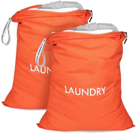 WiseBoy 2 Pack Dirty Laundry Travel Bag, Nylon Travel Dirty Clothes Bag - Image 7