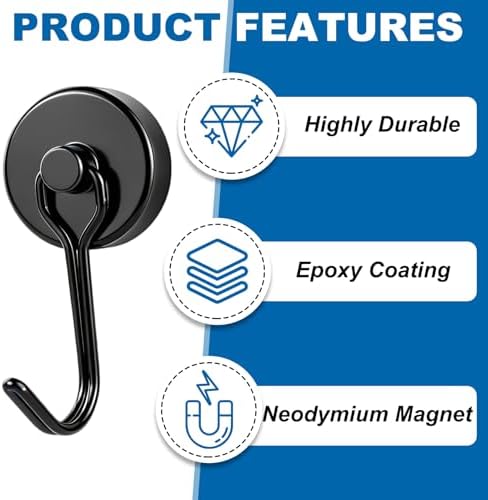 E BAVITE Magnetic Hooks, 40lbs+ Magnet Hook 2026 Cruise Essentials - Image 4