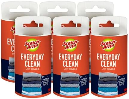 Scotch-Brite Everyday Clean Lint Roller Refills, 420 Sheets Total, 6 Pack by Unknown