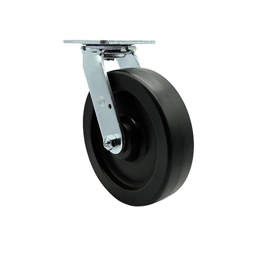 Service Caster Brand Replacement Caster for Uline Caster H-3323S - Swivel Top Plate Caster with 8 Inch Polyolefin Wheel - Heavy Duty Replacement Caster - Fits Platform, U-Boat and Trucks H-1827
