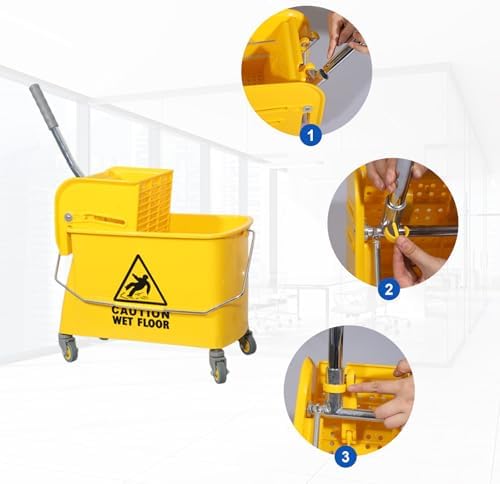 Midoneat Mop Bucket with Wringer, 22 Qt, Floor Cleaning - Image 4