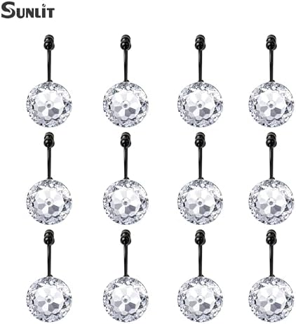 Sunlit Luxury Design Round Clear Diamond Crystal Gem Bling - Image 3