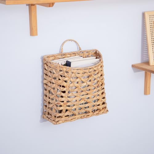YRMT Wall Hanging Storage Basket Water Hyacinth Hanging Basket - Image 2