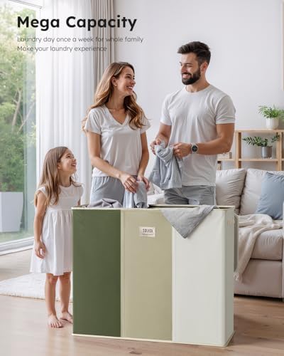 SOLEDI 180L 3-Section Laundry Hamper - Image 2