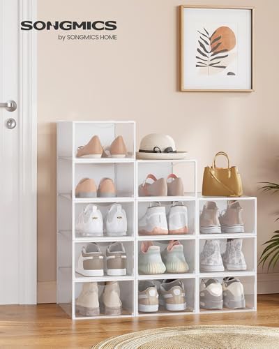 SONGMICS Shoe Boxes, Stackable Sneaker Containers - Image 4
