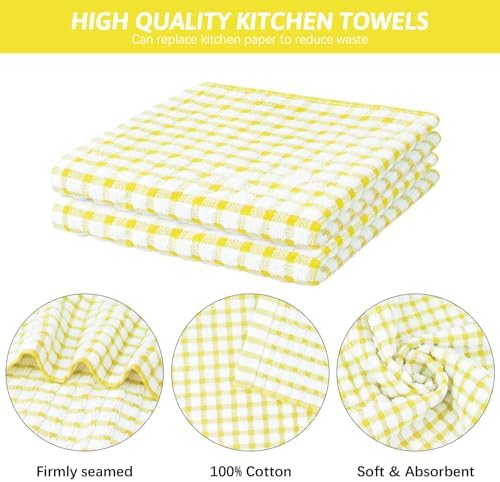 Nialnant 8 Pcs Kitchen Dish Rags, 100% Cotton Kitchen Towels - Image 3