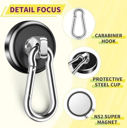 Heavy Duty Magnetic Hook, 10 Pack - Image 4