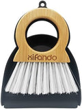Mini Broom and Dustpan for Housekeeping-Bamboo Handle Small Broom and Dustpan by HOMEIMPROVEMENT