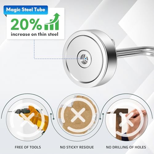Neosmuk Magnetic Swing Hooks, 40lb Cruise Silver Hooks, 6 Pack - Image 3