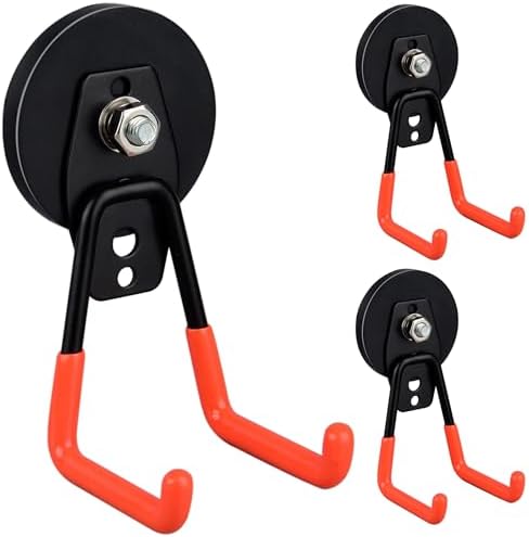 ULIBERMAGNET Heavy Duty Large Garage Magnet Hooks, 3 Pack Strong Storage by ULIBERMAGNET
