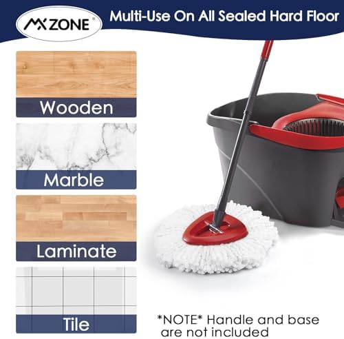 Spin Mop Replacement Heads for O-Cedar EasyWring 1-Tank, Microfiber 5-Pack - Image 5
