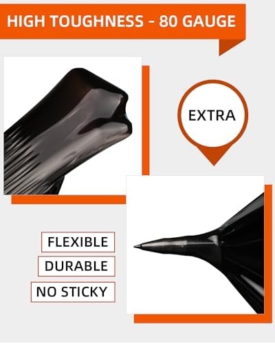 Black Stretch Wrap Film, Shrink Wrap 18in x 1500ft 4 Pack, Heavy Duty Privacy - Image 5
