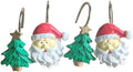 Two Fish Home Fashions Set of 12 Decorative Christmas Tree Resin Shower Curtain by TwoFishHomeFashionLLC