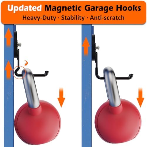 MUTUACTOR Upgraded Magnetic Hooks Heavy Duty, 40lbs Anti-Scratch Garage Large - Image 3