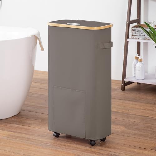 Vincona Laundry Basket with Wheels, Tall Dirty Clothes Hamper on Wheels - Image 5