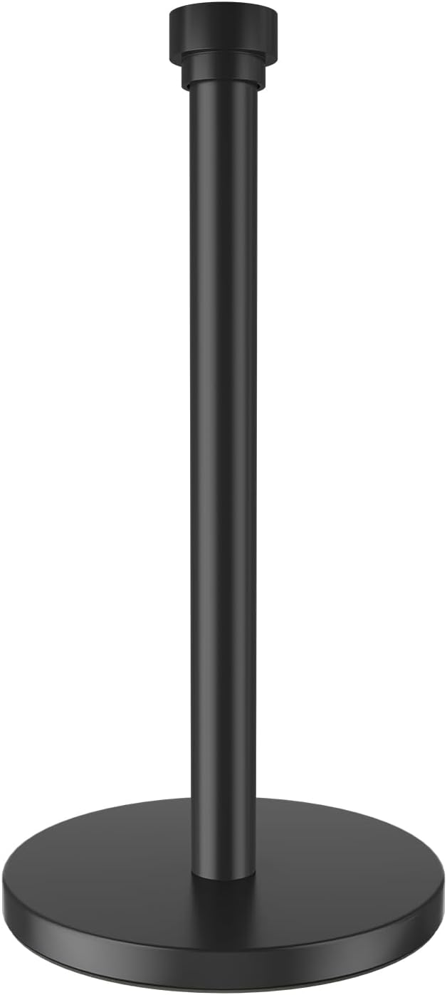 Black Paper Towel Holder Countertop, Freestanding Paper Towel Stand by JRZOO