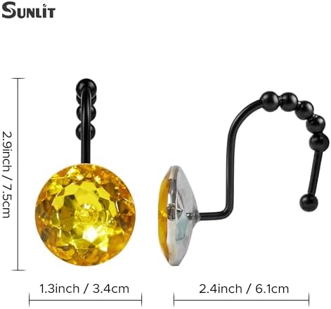 Sunlit Luxury Design Round Yellow Diamond Crystal Gem Bling - Image 4