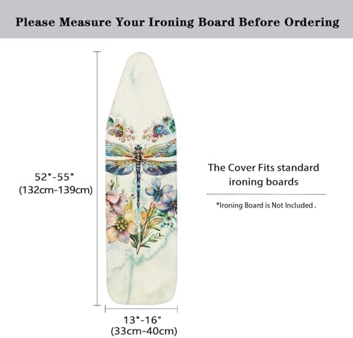 Dragonfly Ironing Board Cover Standard Size 15 x 54 Stain Resistant Fasteners - Image 5