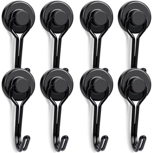 E BAVITE Swivel Swing Magnetic Hooks 40LBS Black Refrigerator Magnet Hook by EBAVITE