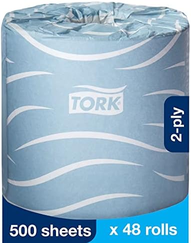 Tork Bath Tissue Roll Advanced, 500 sheets/roll, 48 rolls/case - Image 2