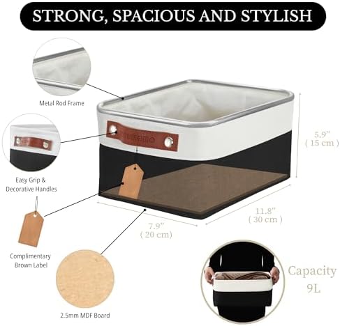 DECOMOMO Small Storage Basket, Closet Storage Bins - Image 4