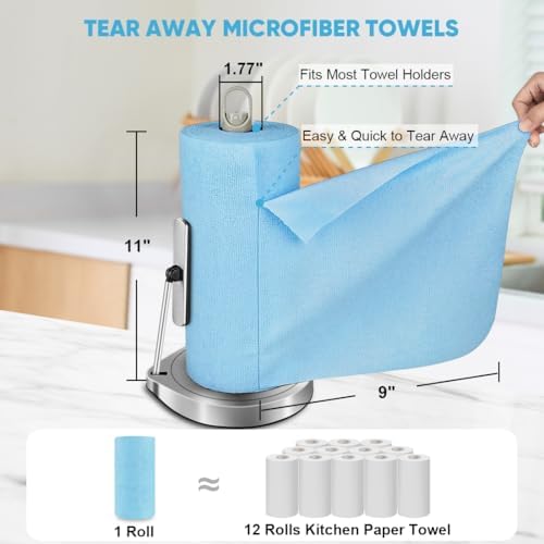 AIDEA Microfiber Cleaning Cloth 165 Sheets 3 Roll - Image 2
