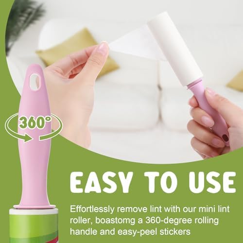 Hushee 24 Pcs Mini Lint Roller for Travel Size, Pet Hair Remover - Image 3