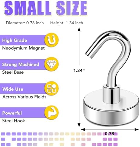 TRYMAG Magnetic Hooks for Cruise Cabins, 12 Pack - Image 2