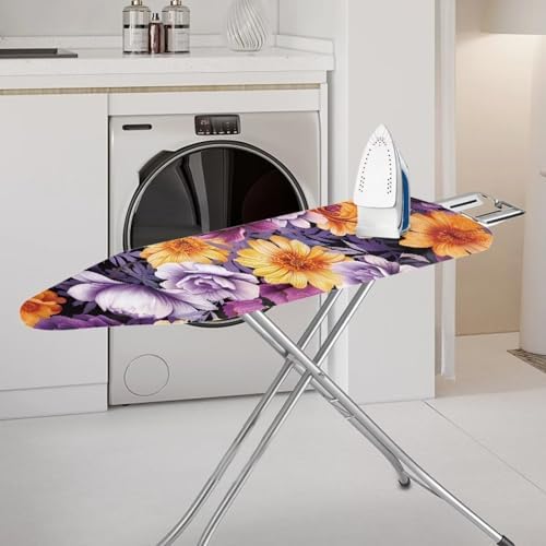 Flashideas Purple Flower Ironing Board Cover and Pad 15 x 54 Heavy Duty Iron - Image 2