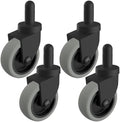 3 Inch Mop Bucket Casters 4 Pack Heavy Duty Non-Marking Swivel TPR Castors by EUOKOK