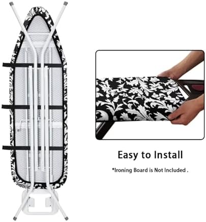 Classic Damask Floral Homes Replacement Ironing Board Cover, Vintage Abstract - Image 4