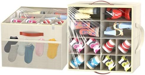 Aokeyee 2 Pack Shoe Organizer for Closet, Stackable Shoe Storage Box by Aokeyee