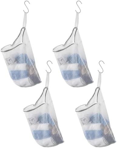 4 Pcs Mesh Hanging Laundry Bag by Unknown