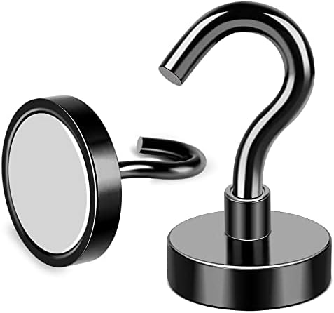 MIKEDE Magnetic Hooks, 30Lbs+ Neodymium Black Magnet Hook - Image 6