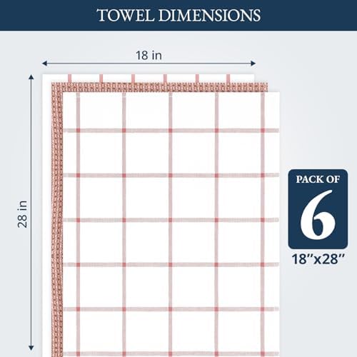 LANE LINEN 100% Cotton Kitchen Towels Set, Quick-Drying Dish Towels, Tea Towels - Image 3