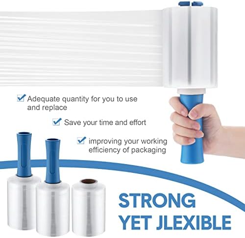Jutom 16 Pcs Mini Stretch Film Industrial Shrink Wrap Roll Plastic Film - Image 5
