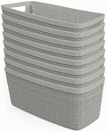 Curver Set of 8 Slim 6.8L Jute Decorative Plastic Organization and Storage by Unknown