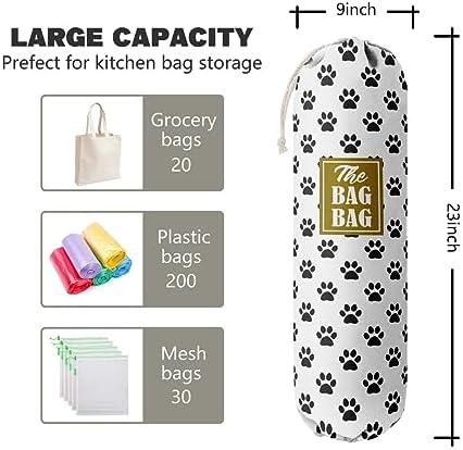 Grocery Bags Holder Organizer For Shopping Bags, Wall Mount Plastic Bags - Image 2