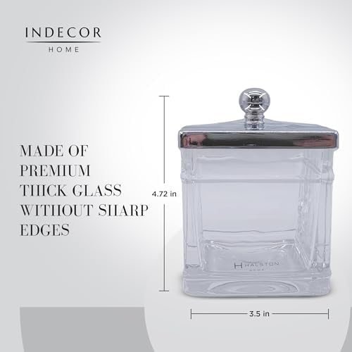 Clear Transparent Hotel Style Apothecary Tempered Glass Canister Jar W/ Matte - Image 6